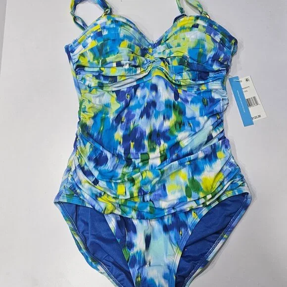 Bleu by Rod Beattie Life's A Beach Shirred Underwire One-Piece Swimsuit
